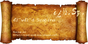 Ávéd Szabina névjegykártya