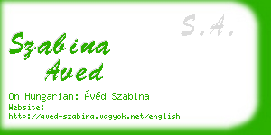 szabina aved business card