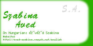 szabina aved business card